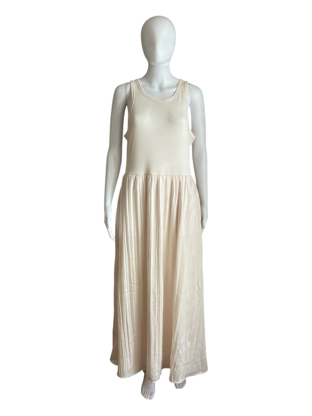 DKNY Sleeveless Ivory  Dress Size M NWT